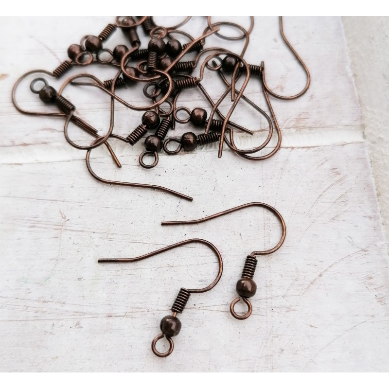 20 τεμ, 20 χλστ, Χαλκος, Σκουλαρίκια σε Άγκιστρο, Χαλκού