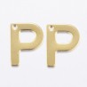 2 τεμ, 11x10 χλστ, 304 Ανοξείδωτο Ατσάλι, Γράμμα "P", Κρεμαστό, Χρυσό