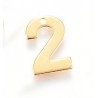 2 τεμ, 11x10 χλστ, 304 Ανοξείδωτο Ατσάλι, Αριθμός "2", Κρεμαστό, Χρυσό
