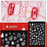 1 σετ, 15x8 εκατ, Nail Art Αυτοκόλλητα, Διακοσμήσεις άκρων νυχιών, Χριστουγεννιάτικο στυλ, Λευκό
