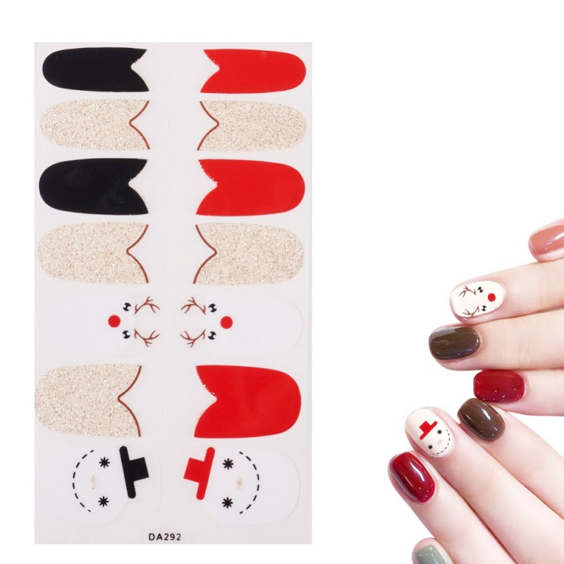 Nail Art Αυτοκόλλητα, Διακοσμήσεις άκρων νυχιών, Χριστουγεννιάτικο στυλ, Χρυσό