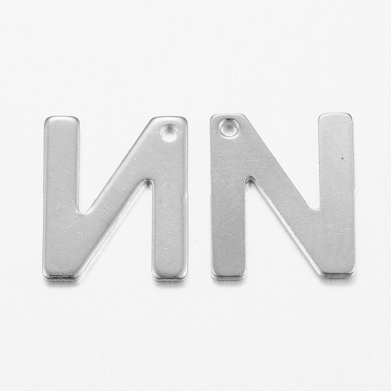 2 τεμ, 11x10 χλστ, 304 Ανοξείδωτο Ατσάλι, Γράμμα "N", Κρεμαστό, Ατσαλιού