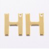 2 τεμ, 11x10 χλστ, 304 Ανοξείδωτο Ατσάλι, Γράμμα "H", Κρεμαστό, Χρυσό
