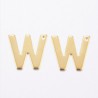 2 τεμ, 11x10 χλστ, 304 Ανοξείδωτο Ατσάλι, Γράμμα "W", Κρεμαστό, Χρυσό