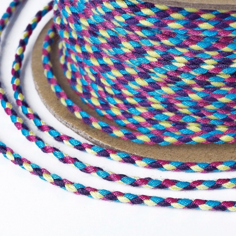Βαμβακερό Σχοινί Πλεξούδα, Πολύχρωμο