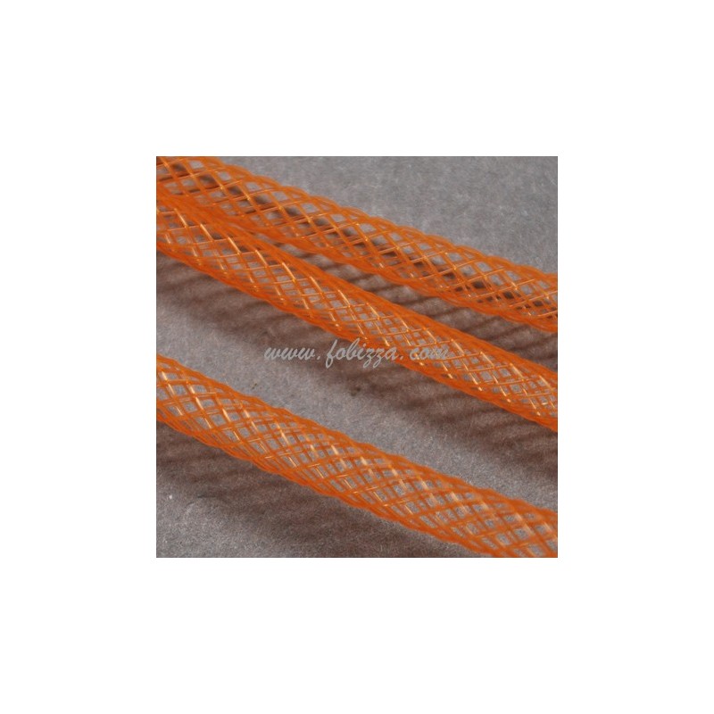 5 μέτρα, 4 χλστ, Πλαστικά Δίκτυ σε Κορδόνι, Πλέγμα Σωλήνα, Σκούρο Πορτοκαλί