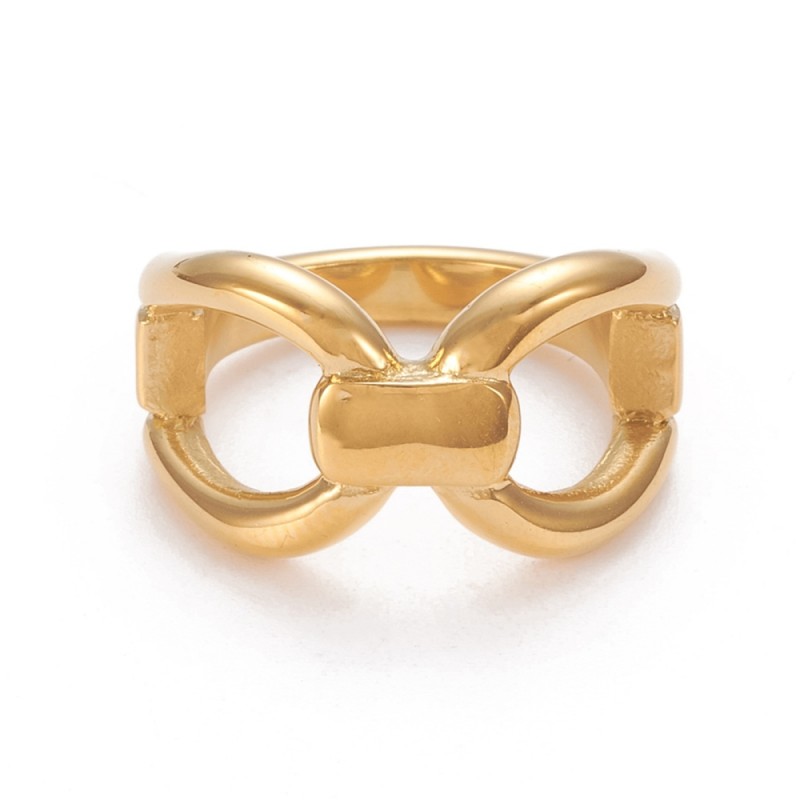 304 Ανοξείδωτο Ατσάλι, Δαχτυλίδι, Χρυσό