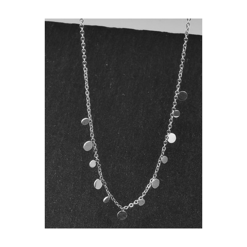 45 εκατ, 8x2 χλστ, 304 Ανοξείδωτο Ατσάλι, Αλυσίδα με Κρεμαστά Στρογγυλά Στοιχεία, Ατσαλιού