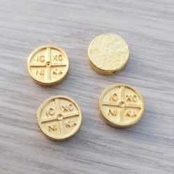 1 τεμ, 15 χλστ, Ορείχαλκος, Κωνσταντινάτο, Χάντρα, Χρυσό