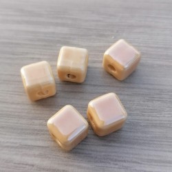 1 τεμ, 8 χλστ, Πορσελάνη, Χάντρα, Τετράγωνο, Μπεζ