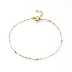 26 εκατ, 2 χλστ, 304 Ανοξείδωτο Ατσάλι, Αλυσίδα Ποδιού με Μπαλίτσες και Προέκταση, Επιλογή Χρώματος