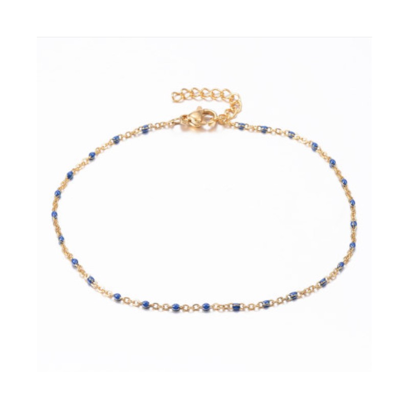 26 εκατ, 2 χλστ, 304 Ανοξείδωτο Ατσάλι, Αλυσίδα Ποδιού με Μπαλίτσες και Προέκταση, Επιλογή Χρώματος