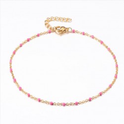 26 εκατ, 2 χλστ, 304 Ανοξείδωτο Ατσάλι, Αλυσίδα Ποδιού με Μπαλίτσες και Προέκταση, Επιλογή Χρώματος