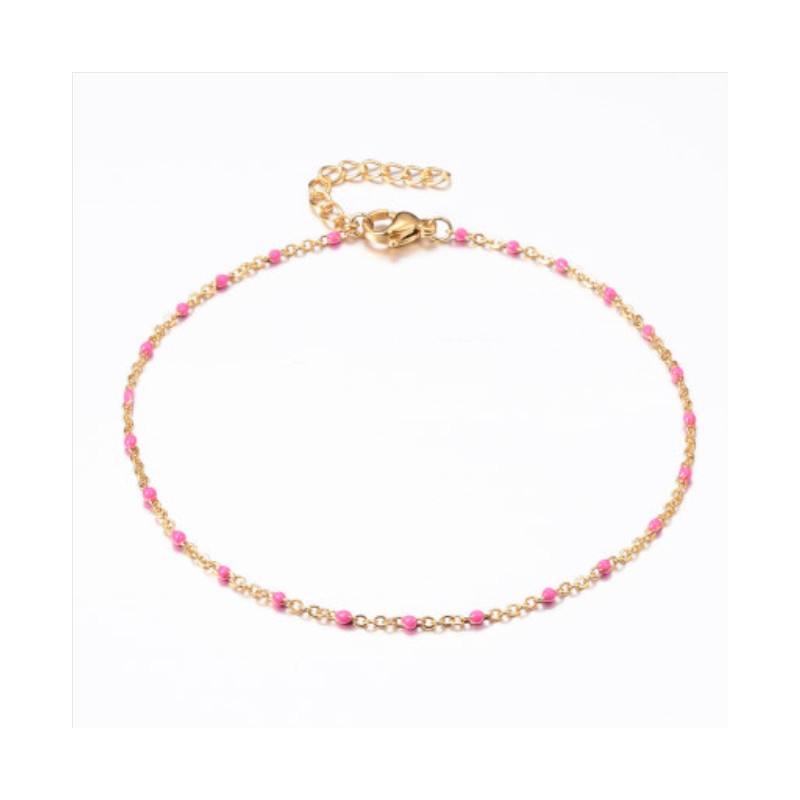 26 εκατ, 2 χλστ, 304 Ανοξείδωτο Ατσάλι, Αλυσίδα Ποδιού με Μπαλίτσες και Προέκταση, Επιλογή Χρώματος