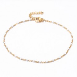 26 εκατ, 2 χλστ, 304 Ανοξείδωτο Ατσάλι, Αλυσίδα Ποδιού με Μπαλίτσες και Προέκταση, Επιλογή Χρώματος