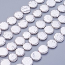 5 τεμ, 10x3 χλστ, Μαργαριτάρι Κέλυφους, Χάντρα, Στρογγυλό, Λευκό (SPS-10MM-W)