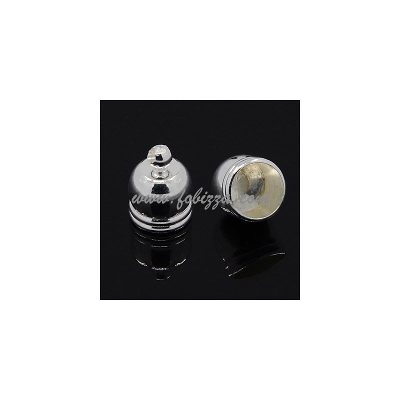 6 τεμ, 14x10mm, Χαλκός, 8mm Εσωτ. Διάμετρο, Οξυδωμένο σε Ασήμι