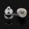 6 τεμ, 14x10mm, Χαλκός, 8mm Εσωτ. Διάμετρο, Οξυδωμένο σε Ασήμι