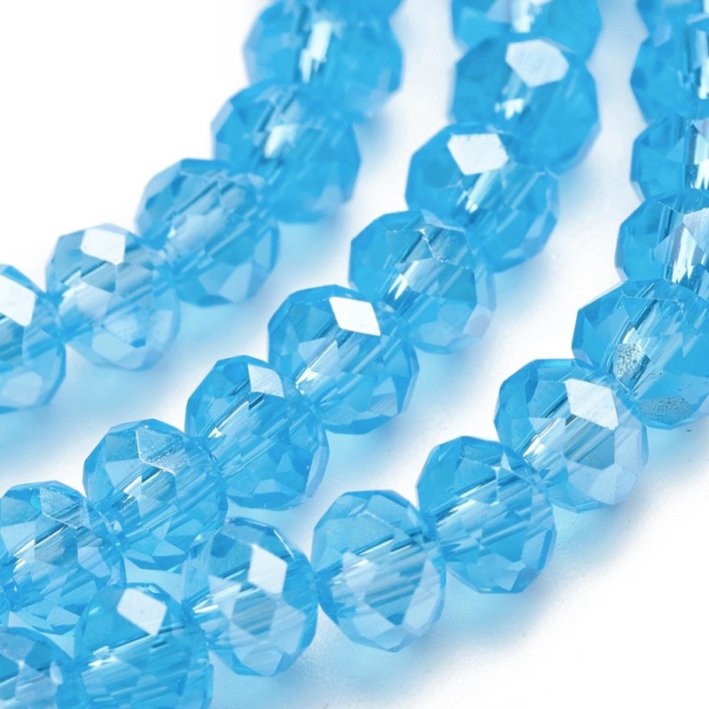 100 τεμ, 4x3 χλστ, Πολύπλευρη Χάντρα, Κρύσταλλο, Τυρκουάζ