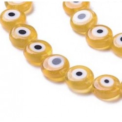 10 τεμ, 8 χλστ, Lampwork Γυάλινες Χάντρες, Κακο Μάτι, Επιλογή Χρώματος