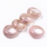 2 τεμ, 18.3 size, Δαχτυλίδι απο Ρητίνη, Απομίμηση Ημιπολύτιμου Λίθου, Ροζ