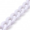 1 μέτρο, 19x14x4 χλστ καθε κρίκος, Ακρυλική Αλυσίδα για Γυαλιά, Λευκό