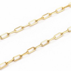 76 εκατ, 10x5x2 χλστ μάτι, 304 Ανοξείδωτο Ατσάλι, Χειροποίητη Αλυσίδα με Γυάλινα Ματάκια, Χρυσό Βάση, Πολύχρωμα