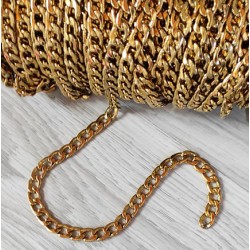 1 μέτρο, 8 χλστ πλάτος, 316 Ατσάλι Τιτανίου, Αλυσίδα, Χρυσό