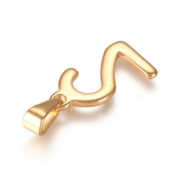 1 τεμ, 20x11 χλστ, 304 Ανοξείδωτο Ατσάλι, Αριθμός 2, Κρεμαστό, Χρυσό