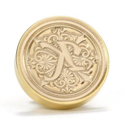 1 τεμ, 90x25.5 χλστ, Βουλοκέρι με Ξύλινη Λαβή, Σφραγίδα Κεριού, Γράμμα "K" (BSW-90K-G)