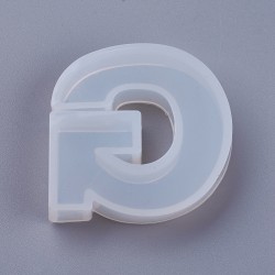 1 τεμ, 44x43x10 χλστ, Καλούπια Σιλικόνης, Γράμμα G, DIY Κατασκευές με Υγρό Γυαλί, Λευκό