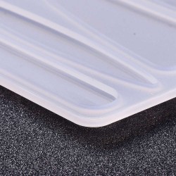 1 τεμ, 98x78x4 χλστ, Καλούπια Σιλικόνης, Κλιπ Μαλλιών, DIY Κατασκευές με Υγρό Γυαλί, Λευκό