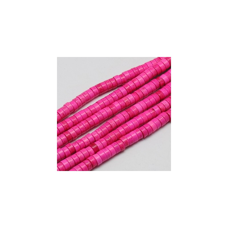 145 τεμ. 5x3 χλστ, Ημιπολύτιμες Πέτρες Χαολίτης, Ροδέλα, Σκούρο Ρόζ