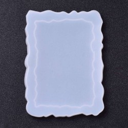 1 τεμ, 180x130 χλστ, Καλούπια Σιλικόνης, DIY Κατασκευές με Υγρό Γυαλί, Καλούπι για Φωτογραφοθήκη Ζικ-Ζακ, Λευκό