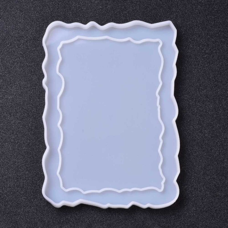1 τεμ, 180x130 χλστ, Καλούπια Σιλικόνης, DIY Κατασκευές με Υγρό Γυαλί, Καλούπι για Φωτογραφοθήκη Ζικ-Ζακ, Λευκό