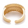 1 τεμ, 7 χλστ πλάτος, Επίχρυσο Δαχτυλίδι με 18Κ Χρυσό και Ζιρκόν, Ρυθμιζόμενο Δαχτυλίδι, Χρυσό