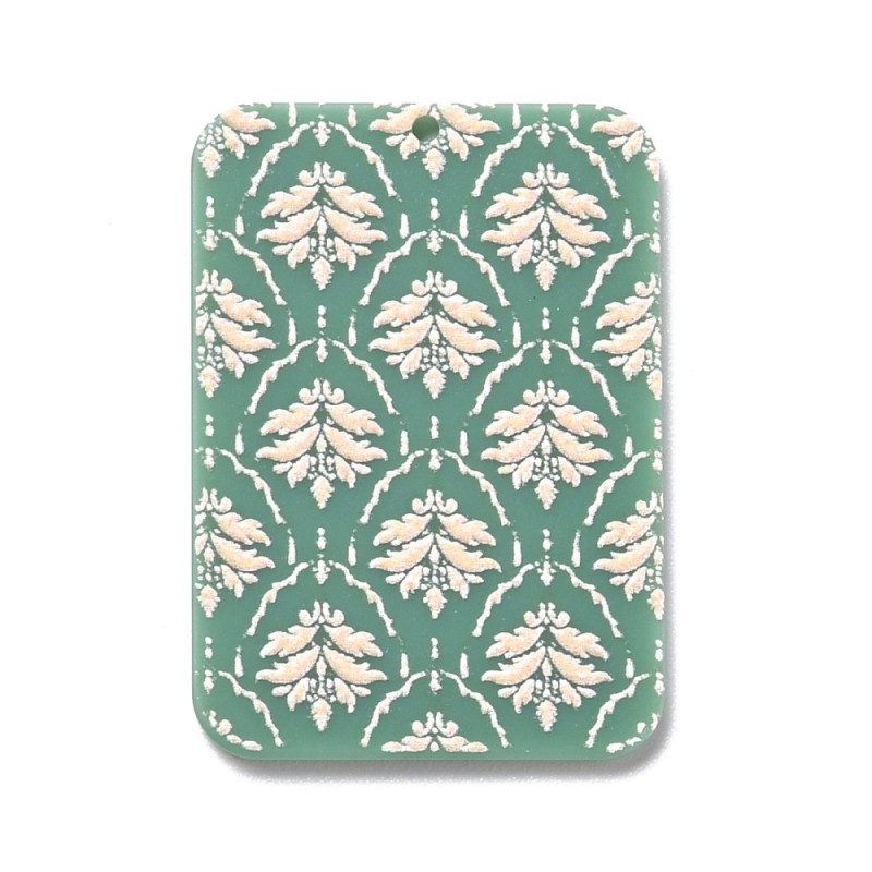 2 τεμ, 42x29 χλστ, Ακρυλικό Κρεμαστό, Ορθογώνιο με Σχέδιο για Σκουλαρίκια, Πολύχρωμο