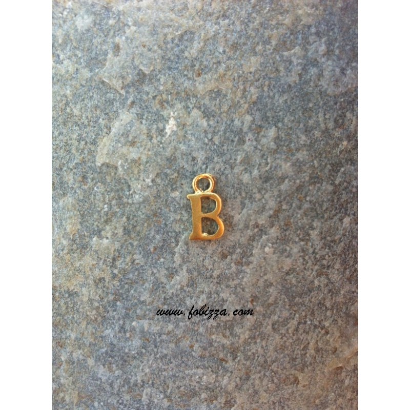 2 τεμ, 12x10 χλστ, Μεταλλικά Γράμματα  με 1 Σύνδεσμο, "Β", Χρυσό