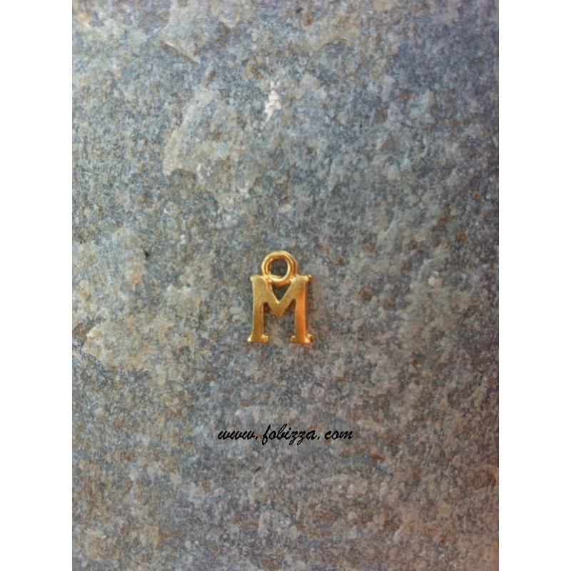 2 τεμ, 12x10 χλστ, Μεταλλικά Γράμματα  με 1 Σύνδεσμο, "Μ", Χρυσό