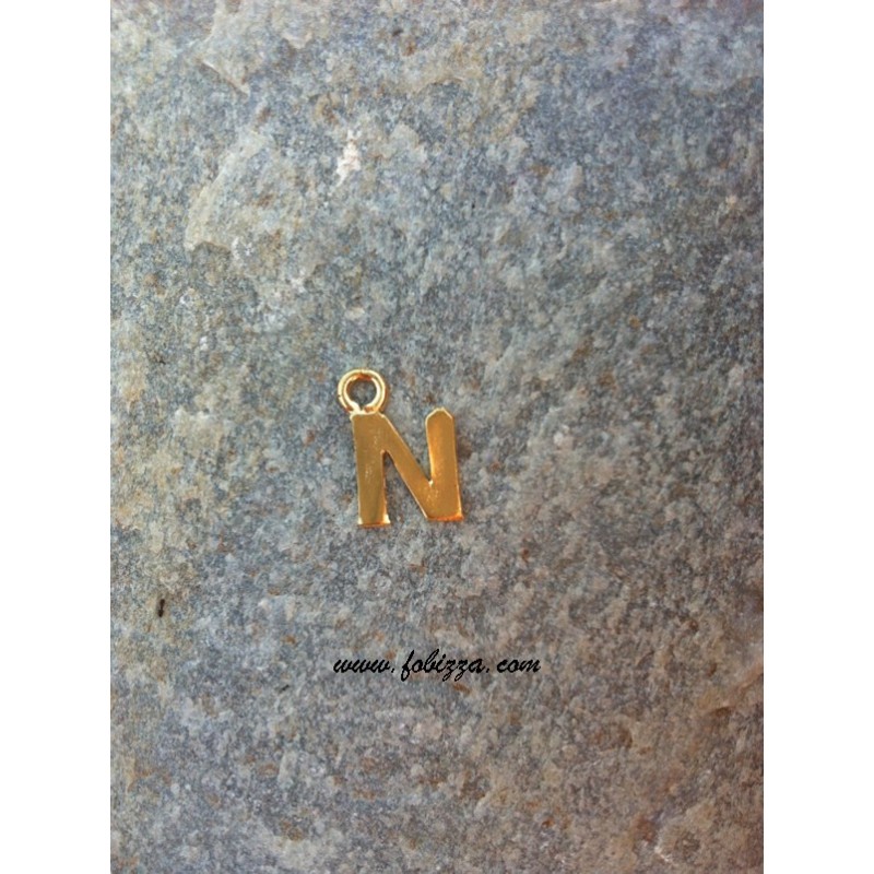 2 τεμ, 12x10 χλστ, Μεταλλικά Γράμματα  με 1 Σύνδεσμο, "Ν", Χρυσό