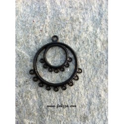 2 τεμ, .. χλστ, Μεταλλικό, Πολυέλαιος με 17 Συνδέσμους, Μαύρο