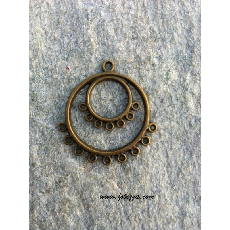 2 τεμ, .. χλστ, Μεταλλικό, Πολυέλαιος με 17 Συνδέσμους, Χρυσό Αντίκας