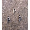 2 τεμ, 16x6 χλστ, Μεταλλικά Γράμματα  με 1 Σύνδεσμο, "P", Ασημί
