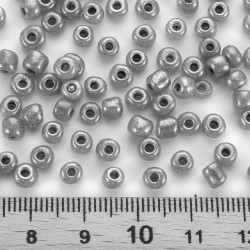 15γρ/200 τεμ. περίπου, 4 χλστ, Γυάλινες Χάνδρες, Σπόρος, Γκρί