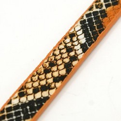 1,20 μ, 10x2 χλστ, Συνθετικό Δέρμα (PU), Απομιμήσεις Φιδιού, Αποχρώσεις Πορτοκαλί