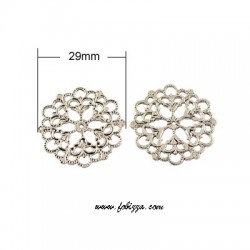 1 τεμ, ... χλστ, Μεταλλικό, Κεντητό, Κρεμαστό, Στρογγυλό με Πεταλούδα , Μαύρο