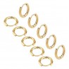 1 ζευγ, 14x2 χλστ, 304 Ανοξείδωτο Ατσάλι, Σκουλαρίκια Κρίκος (PH-E014G-G)
