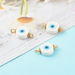 10 τεμ, 19x10x4 χλστ, Ματάκι απο Πολυμερικό Πηλό με Συνδέσμους, Λευκό