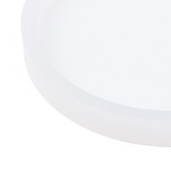 1 τεμ, 80x9 χλστ Εσωτ. διάμετρος, Καλούπια Σιλικόνης, για DIY Κατασκευές με Υγρό Γυαλί, Φλατ Στρογγυλό για Σουβέρ, Λευκό