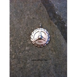 1 τεμ, 40x35 χλστ, Μεταλλικό Κρεμαστό με Σχέδιο, Ασημί